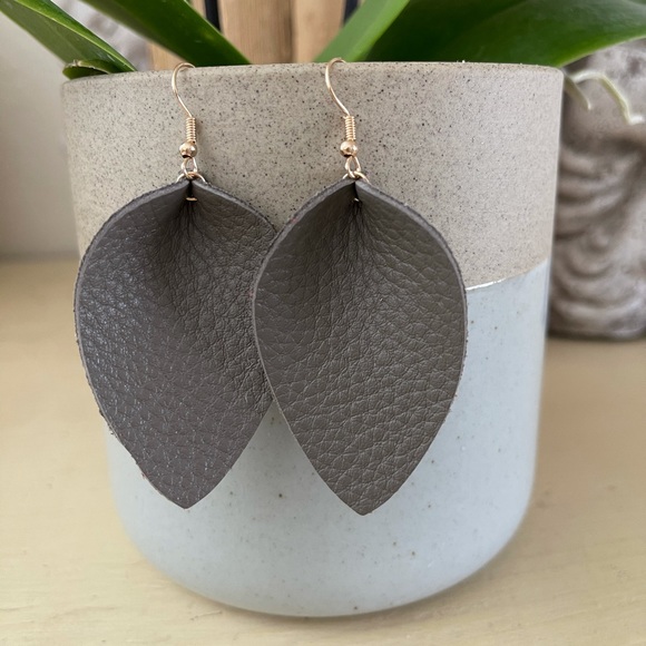 Leather Earrings 3 Pairs - Picture 3 of 5